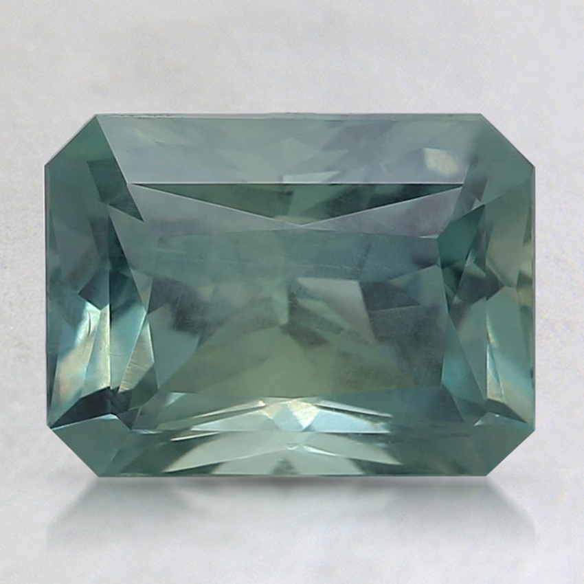 8.5x6.4mm Unheated Teal Radiant Montana Sapphire