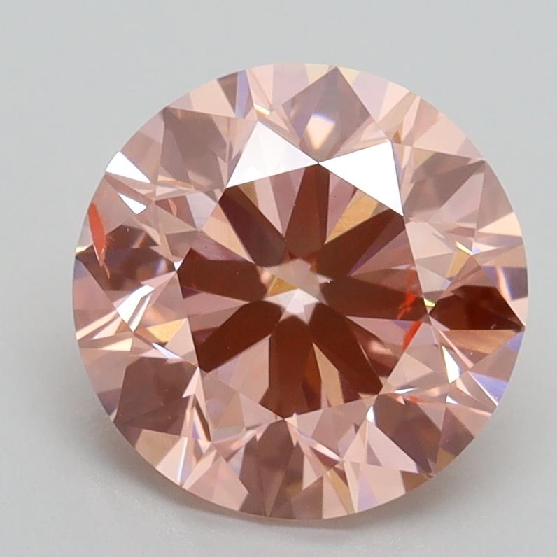2.50 Ct. Fancy Intense Pink Round Lab Grown Diamond