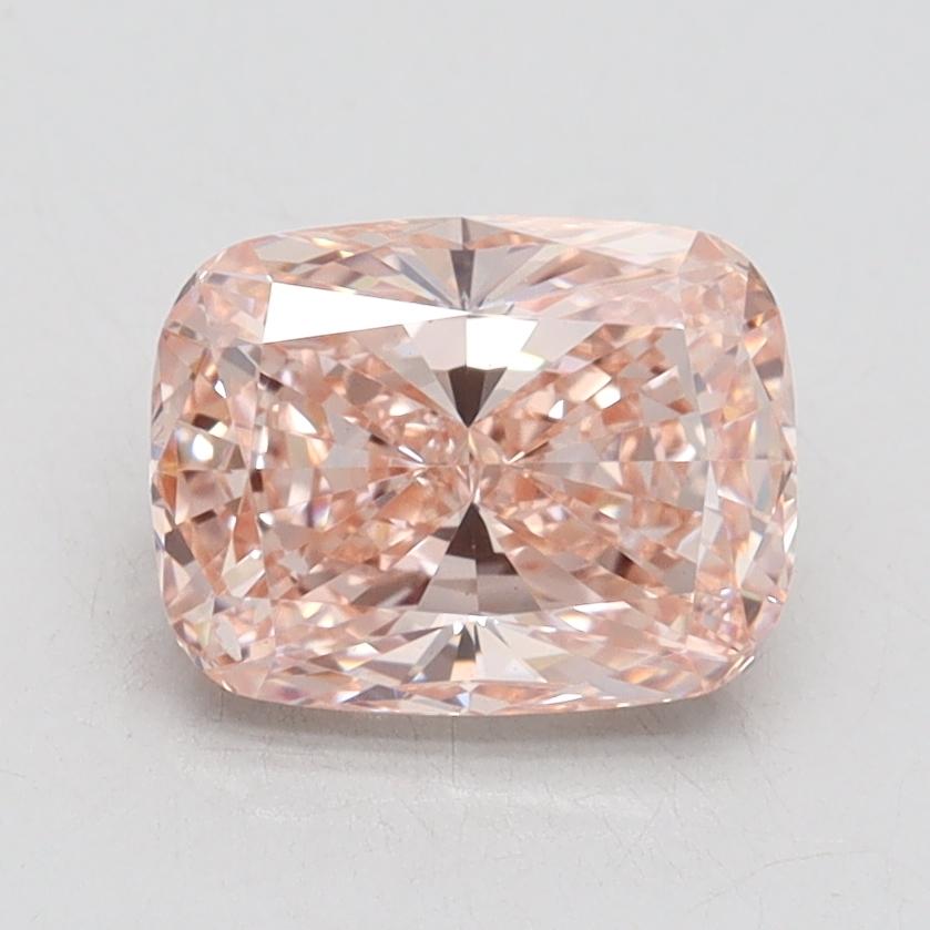 1.63 Ct. Fancy Intense Brownish Pink Cushion Lab Grown Diamond