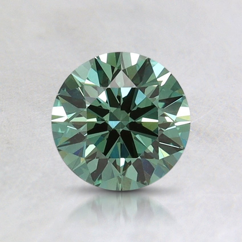 0.72 Ct. Fancy Vivid Pacific Green Round Lab Grown Diamond