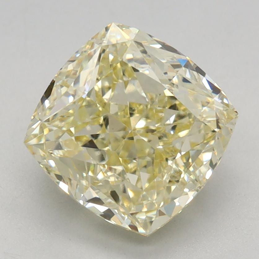 2.10 Ct. Fancy Yellow Cushion Lab Grown Diamond
