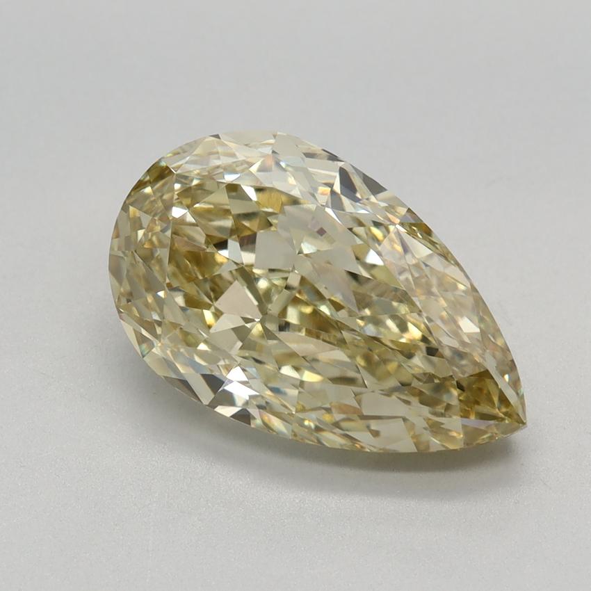 3.36 Ct. Fancy Light Yellow Pear Lab Grown Diamond
