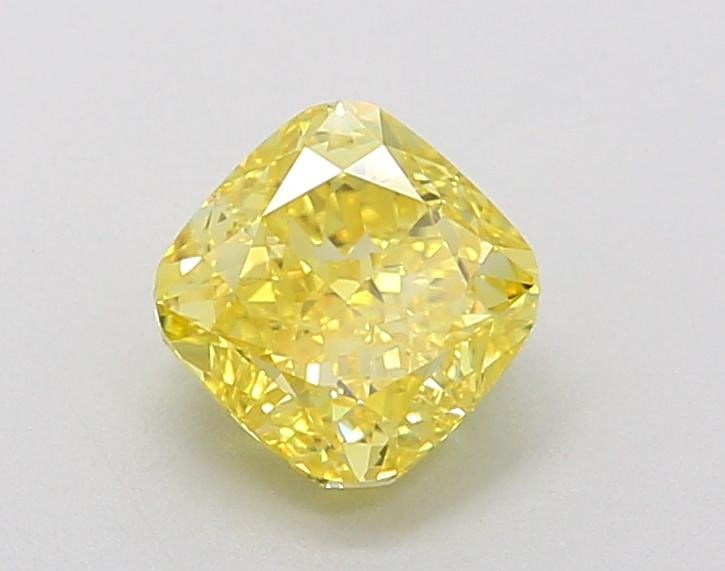 1.4 Ct. Fancy Vivid Yellow Cushion Lab Grown Diamond