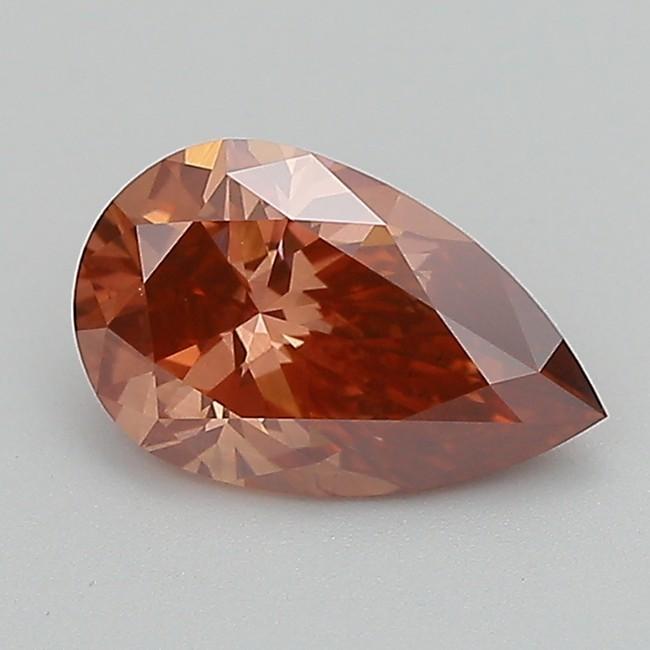 1.07 Ct. Fancy Vivid Brownish Pink Pear Lab Grown Diamond
