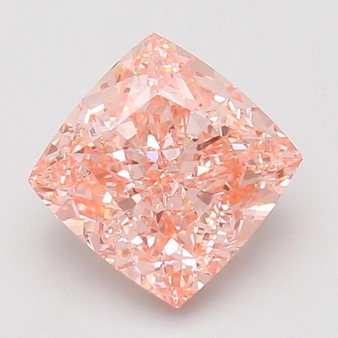 2.83 Ct. Fancy Vivid Pink Cushion Lab Grown Diamond
