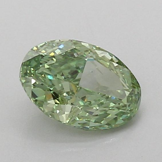 1.00 Ct. Fancy Vivid Green Oval Lab Grown Diamond
