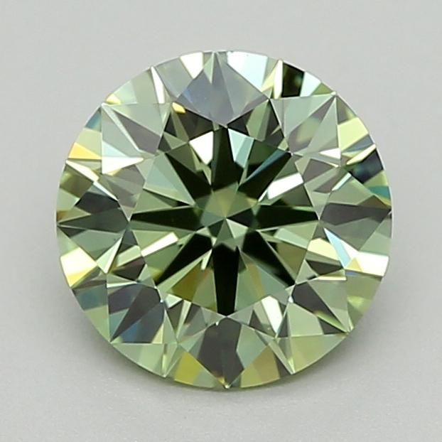 1.00 Ct. Fancy Vivid  Green Round Lab Grown Diamond