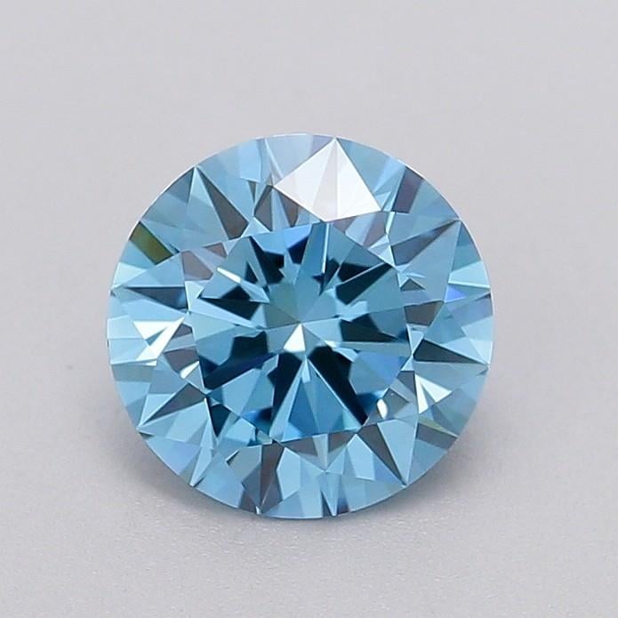 1.54 Ct. Fancy Vivid  Blue Round Lab Grown Diamond