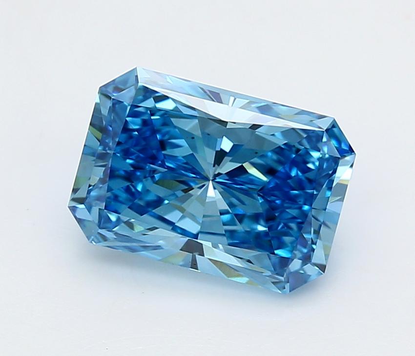 3.01 Ct. Fancy Vivid  Blue Radiant Lab Grown Diamond