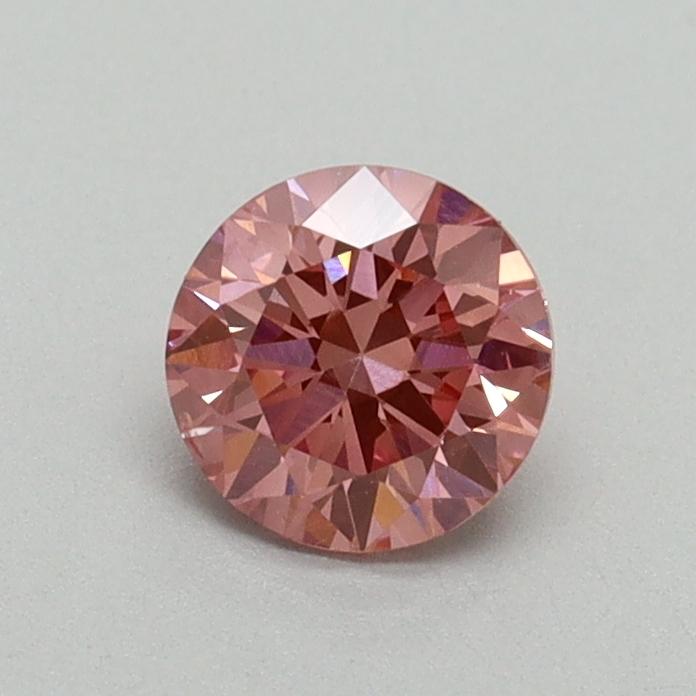 0.58 Ct. Fancy Vivid Pink Round Lab Grown Diamond