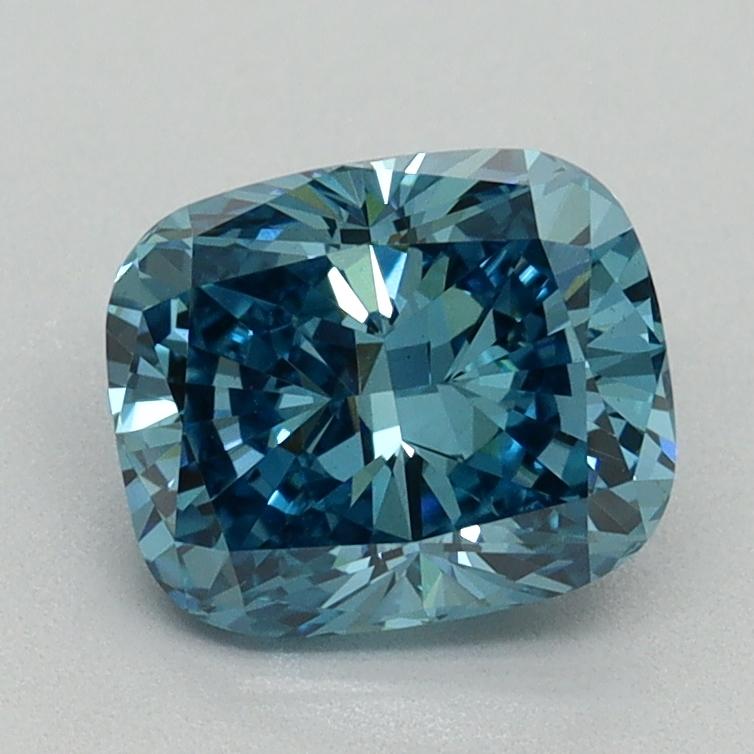 1.52 Ct. Fancy Vivid Blue Cushion Lab Grown Diamond
