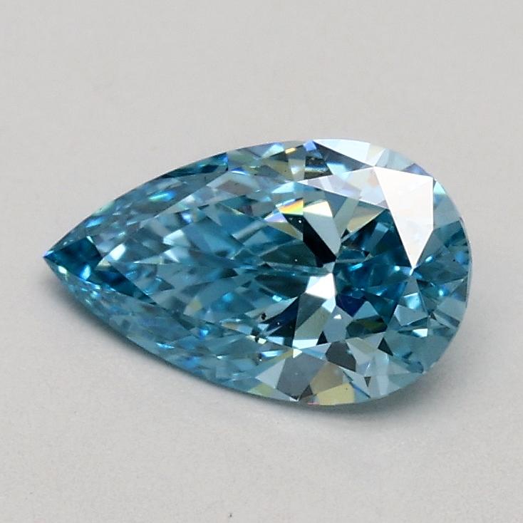 0.53 Ct. Fancy Vivid Blue Pear Lab Grown Diamond