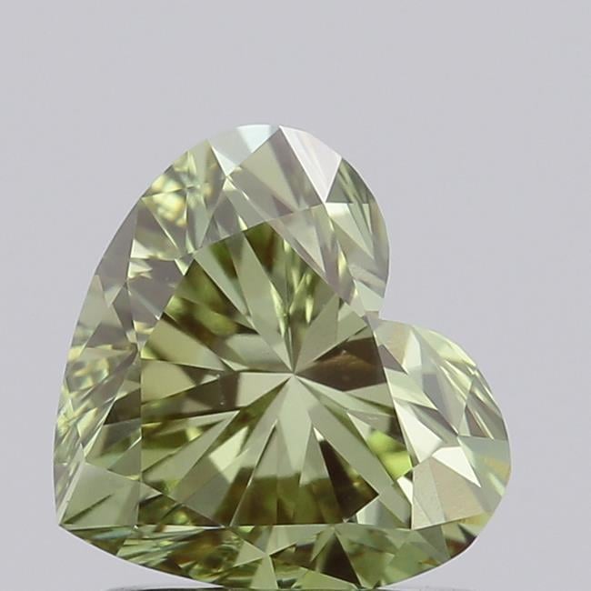 0.98 Ct. Fancy Vivid Green Heart Lab Grown Diamond