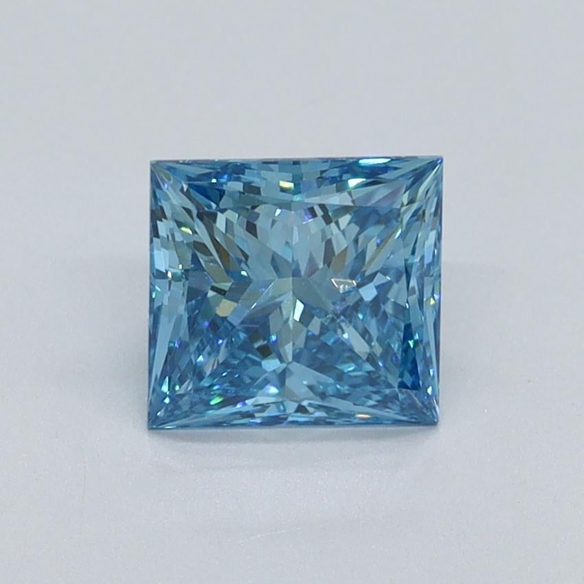 1.03 Ct. Fancy Vivid Blue Princess Lab Grown Diamond