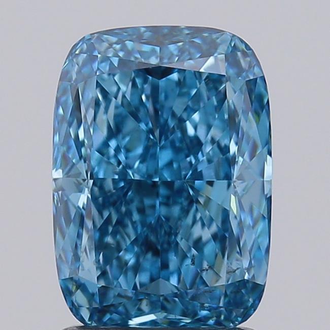 2.00 Ct. Fancy Vivid  Blue Cushion Lab Grown Diamond