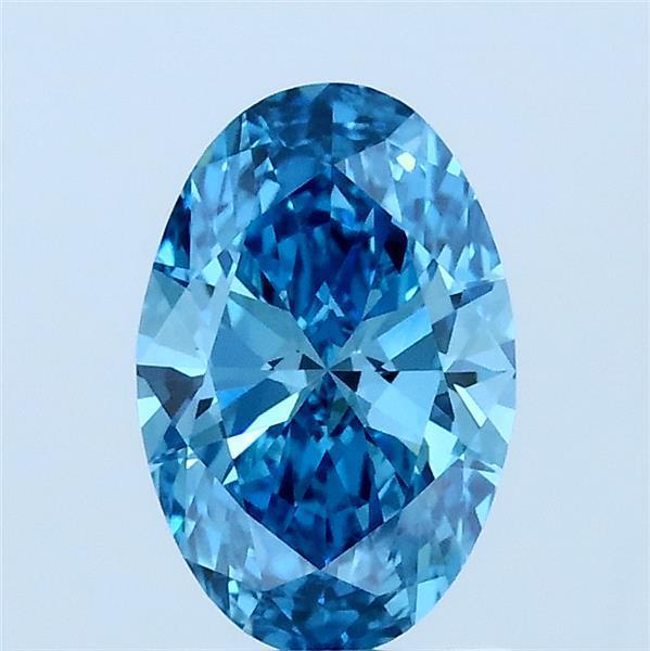 1.0 Ct. Fancy Vivid Blue Oval Lab Grown Diamond