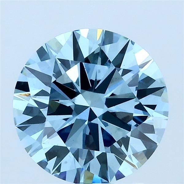 1.78 Ct. Fancy Vivid Blue Round Lab Grown Diamond