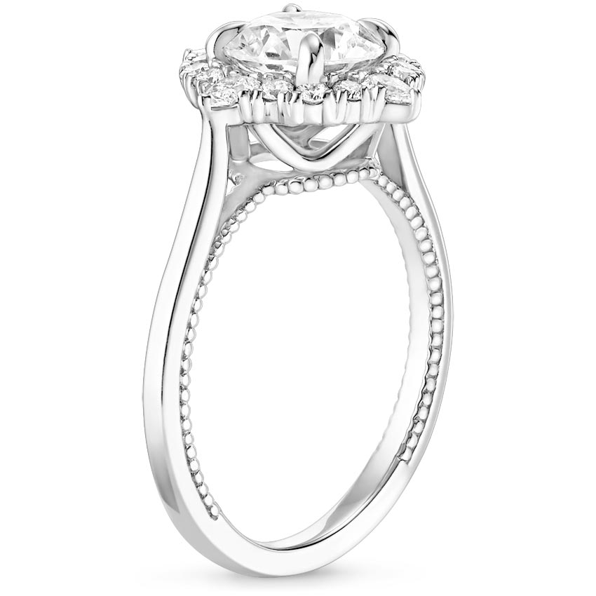 18K White Gold Dahlia Diamond Ring (1/3 ct. tw.), large side view