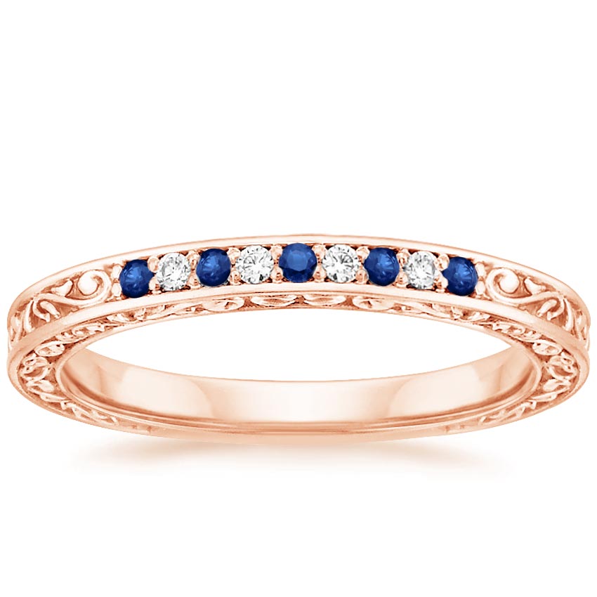 Rose gold diamond engagement ring with surprise diamond details