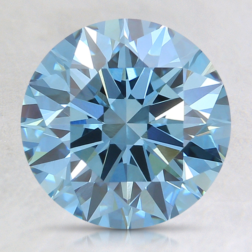 2.28 Ct. Fancy Intense Blue Round Lab Created Diamond
