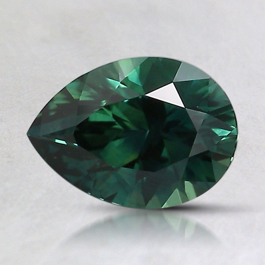 8.1x5.8mm Teal Pear Montana Sapphire
