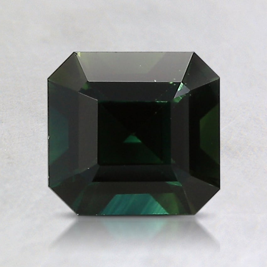 6.6x6.2mm Teal Asscher Sapphire