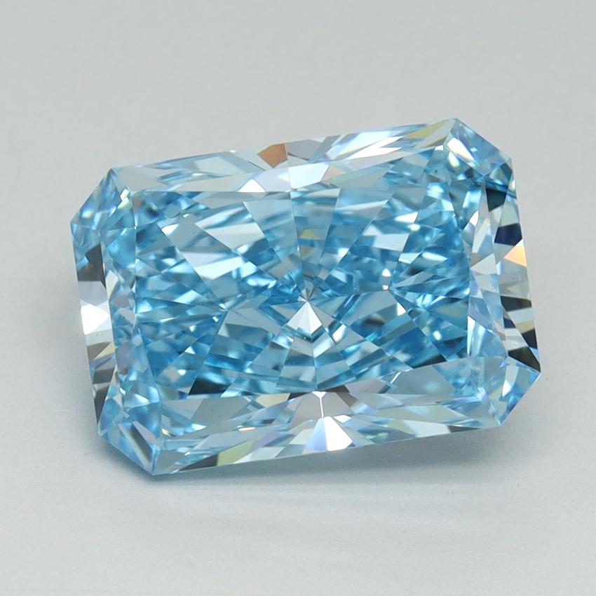 3.36 Ct. Fancy Vivid Blue Radiant Lab Grown Diamond