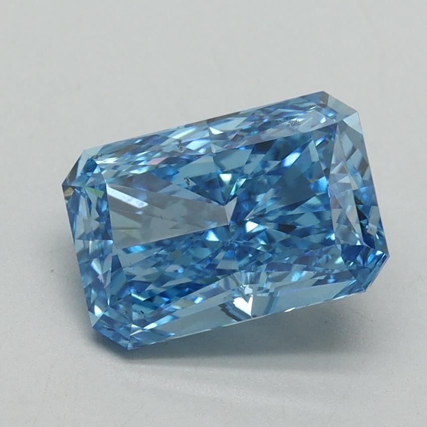 2.25 Ct. Fancy Vivid Blue Radiant Lab Grown Diamond