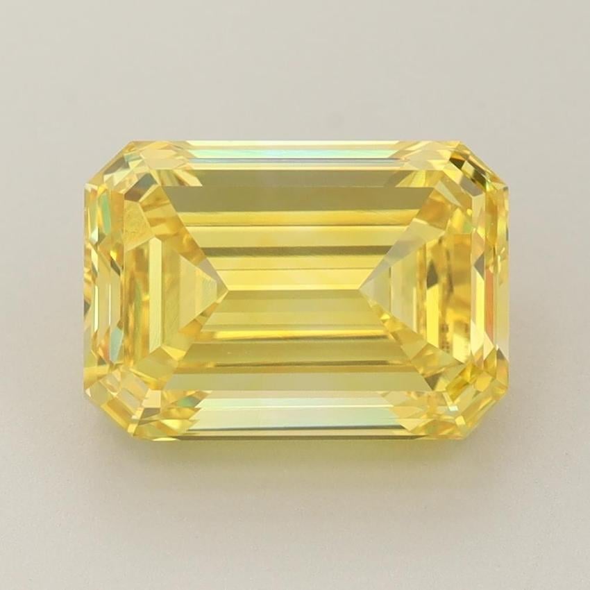 4.00 Ct. Fancy Vivid Yellow Emerald Lab Grown Diamond