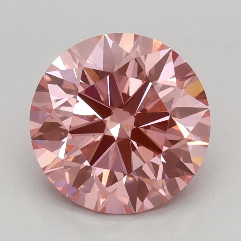 1.59 Ct. Fancy Vivid Pink Round Lab Grown Diamond