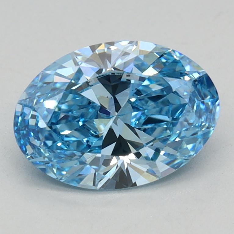0.95 Ct. Fancy Vivid Blue Oval Lab Grown Diamond