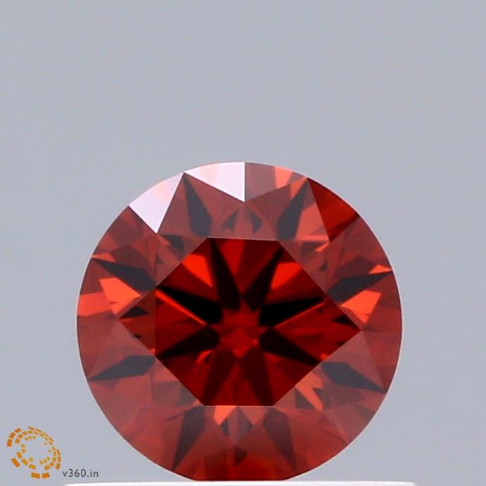 0.63 Ct. Fancy Deep Orange Round Lab Grown Diamond