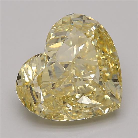 5.39 Ct. Fancy Intense Yellow Heart Lab Grown Diamond
