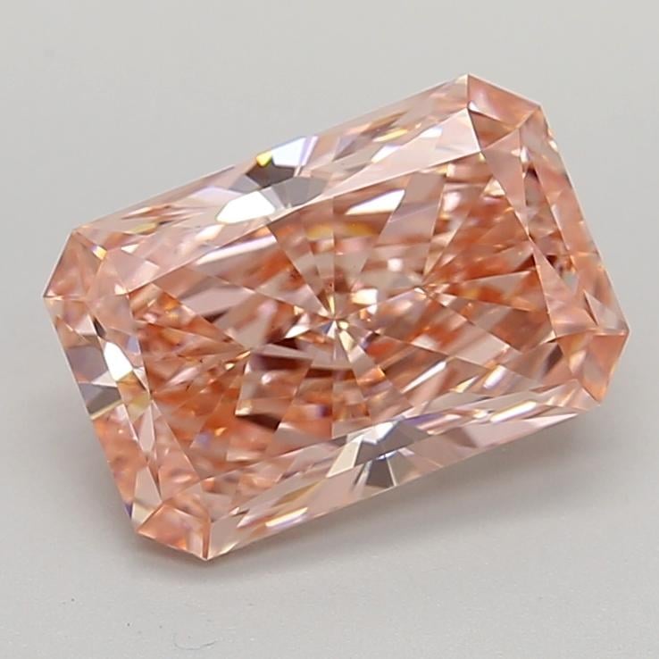 3.02 Ct. Fancy Vivid  Pink Radiant Lab Grown Diamond