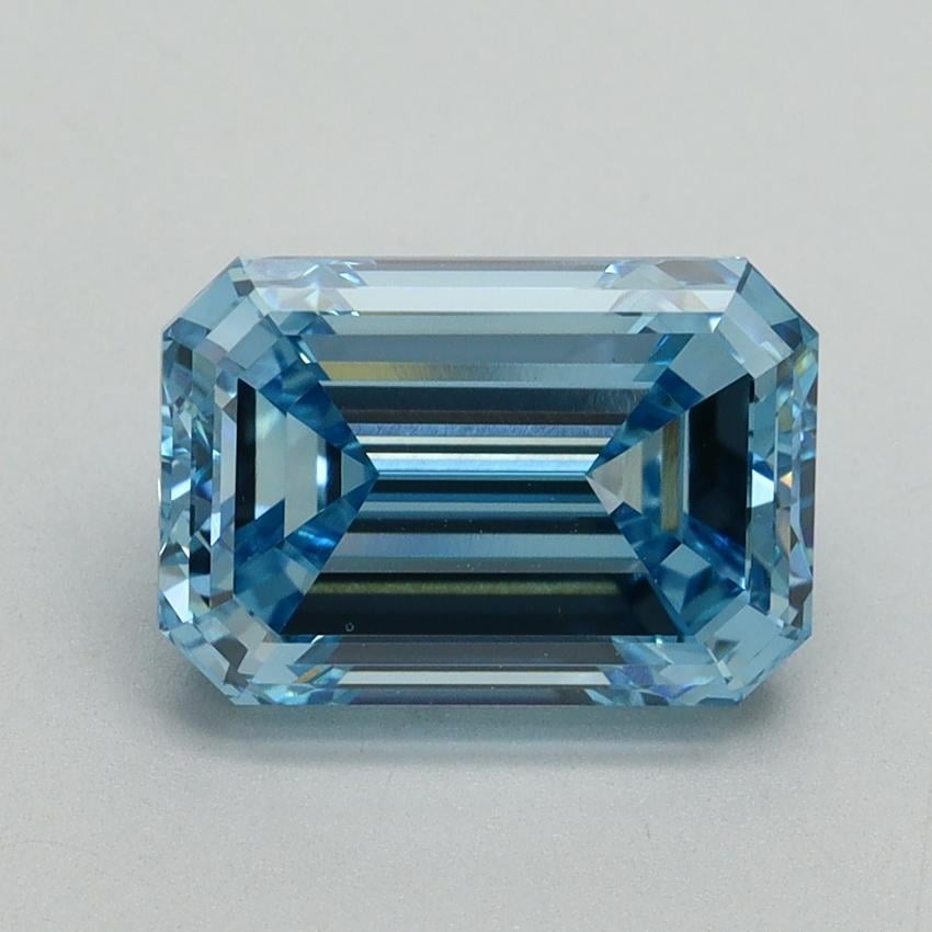 3.15 Ct. Fancy Vivid Blue Emerald Lab Grown Diamond