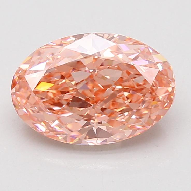 3.07 Ct. Fancy Vivid Pink Oval Lab Grown Diamond