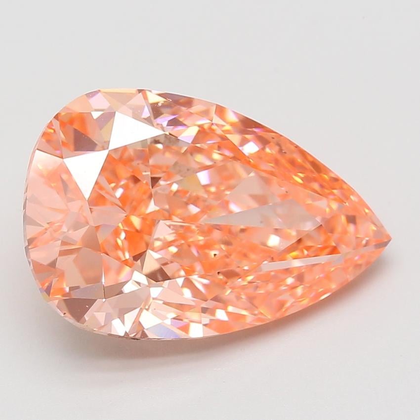 10.06 Ct. Fancy Vivid Pink Pear Lab Grown Diamond