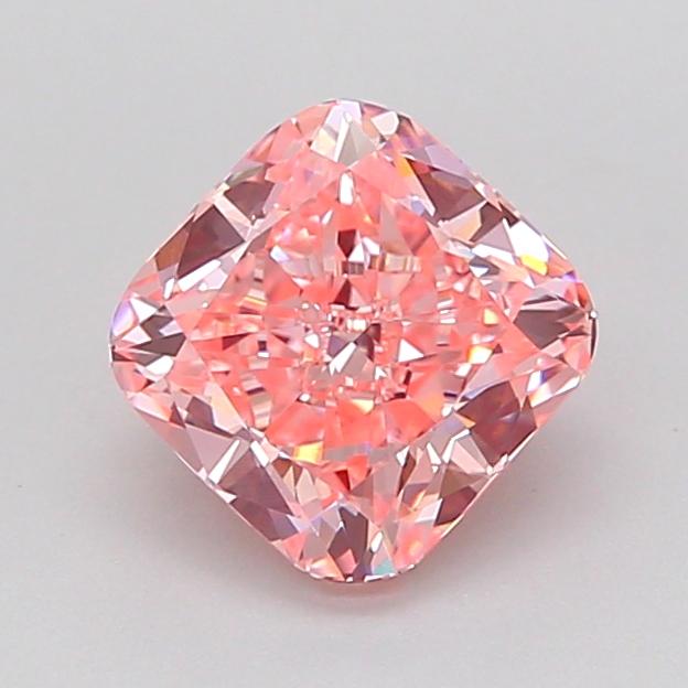 1.30 Ct. Fancy Vivid Pink Cushion Lab Grown Diamond