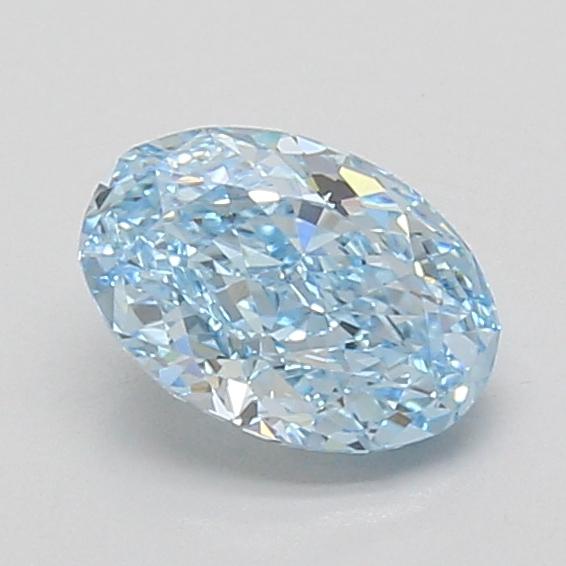 1.02 Ct. Fancy Vivid Blue Oval Lab Grown Diamond