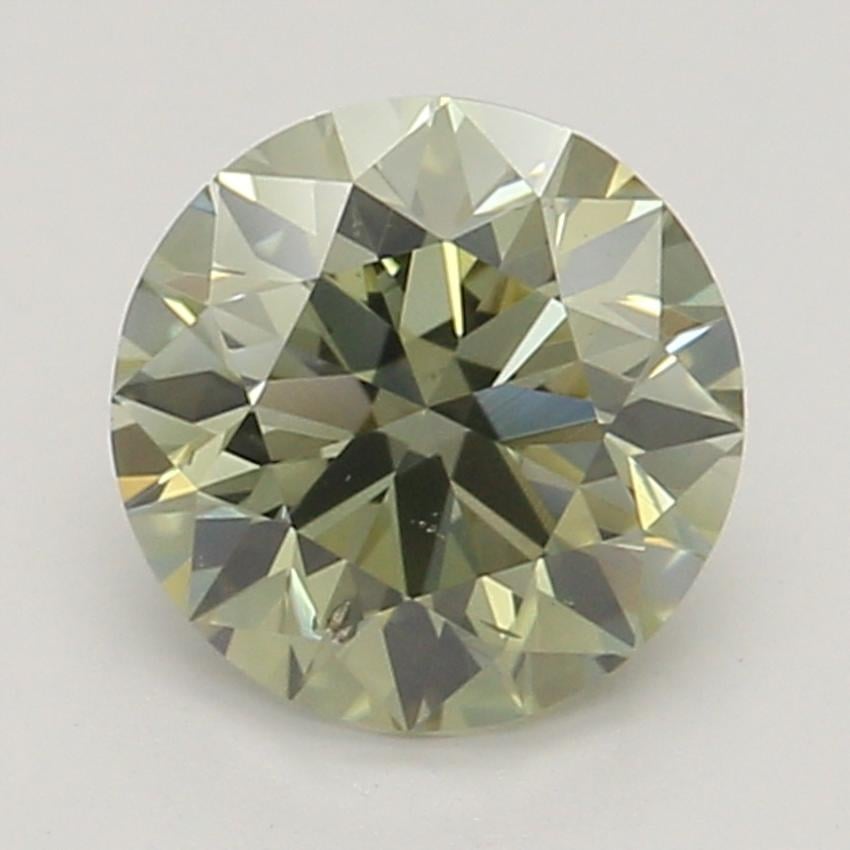 0.51 Ct. Fancy Gray-Greenish Yellow Round Diamond