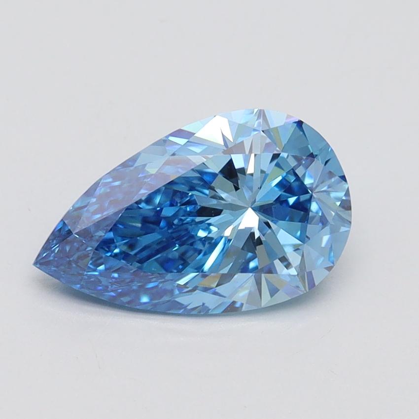 1.56 Ct. Fancy Vivid Blue Pear Lab Grown Diamond