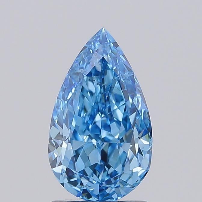1.53 Ct. Fancy Vivid Blue Pear Lab Grown Diamond
