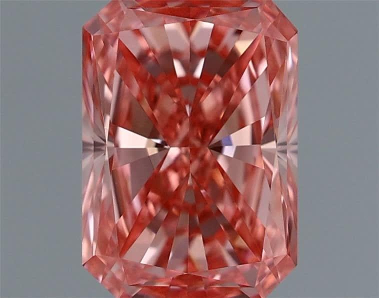 0.75 Ct. Fancy Vivid Pink Radiant Lab Grown Diamond