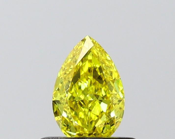 0.52 Ct. Fancy Vivid Yellow Pear Lab Grown Diamond