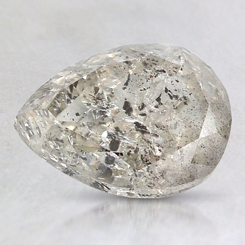 2.30 Ct. Salt and Pepper Pear Diamond | D2.30PSFGRSP_1V