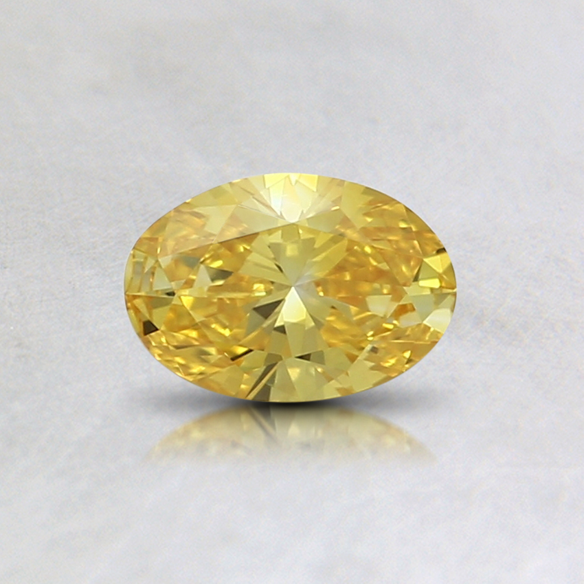 0.36 Ct. Fancy Intense Yellow Oval Lab Grown Diamond