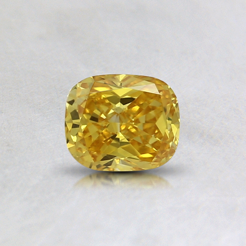0.39 Ct. Fancy Vivid Orange-Yellow Cushion Lab Grown Diamond