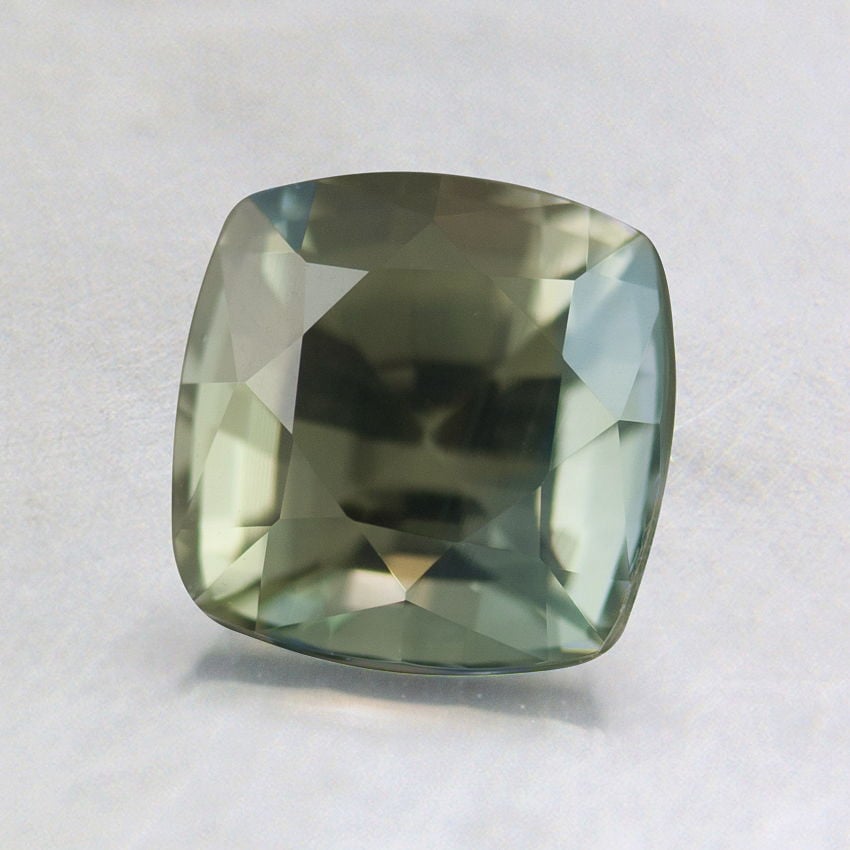 6mm Green Cushion Sapphire