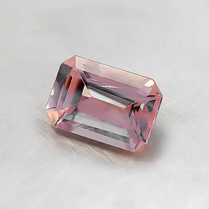 6x4mm Peach Emerald Cut Sapphire