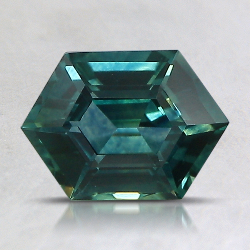 8.5x6.1mm Teal Hexagon Montana Sapphire